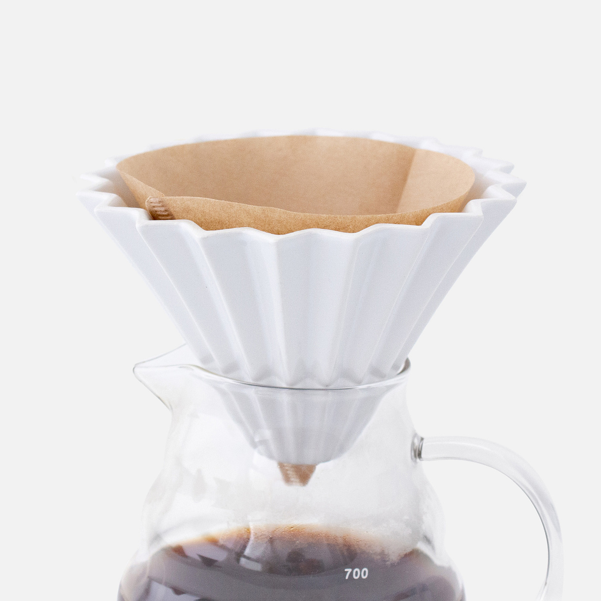 Воронка Agave White Filter Cup для приготовления кофе керамическая на 1-2 чашки FC022