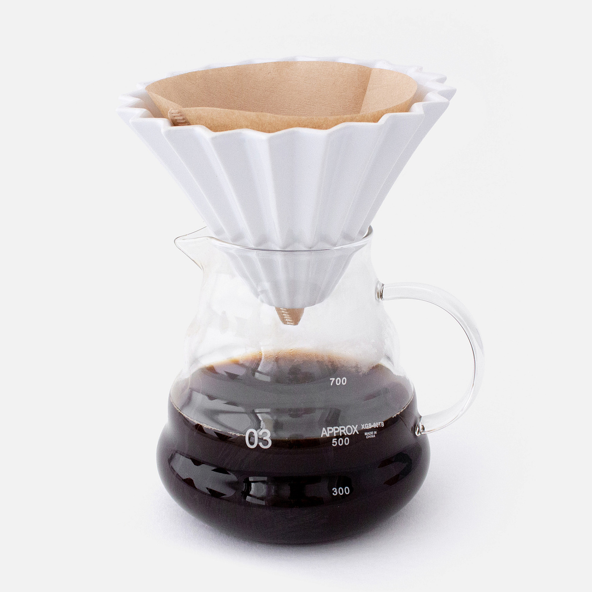 Воронка Agave White Filter Cup для приготовления кофе керамическая на 1-2 чашки FC022