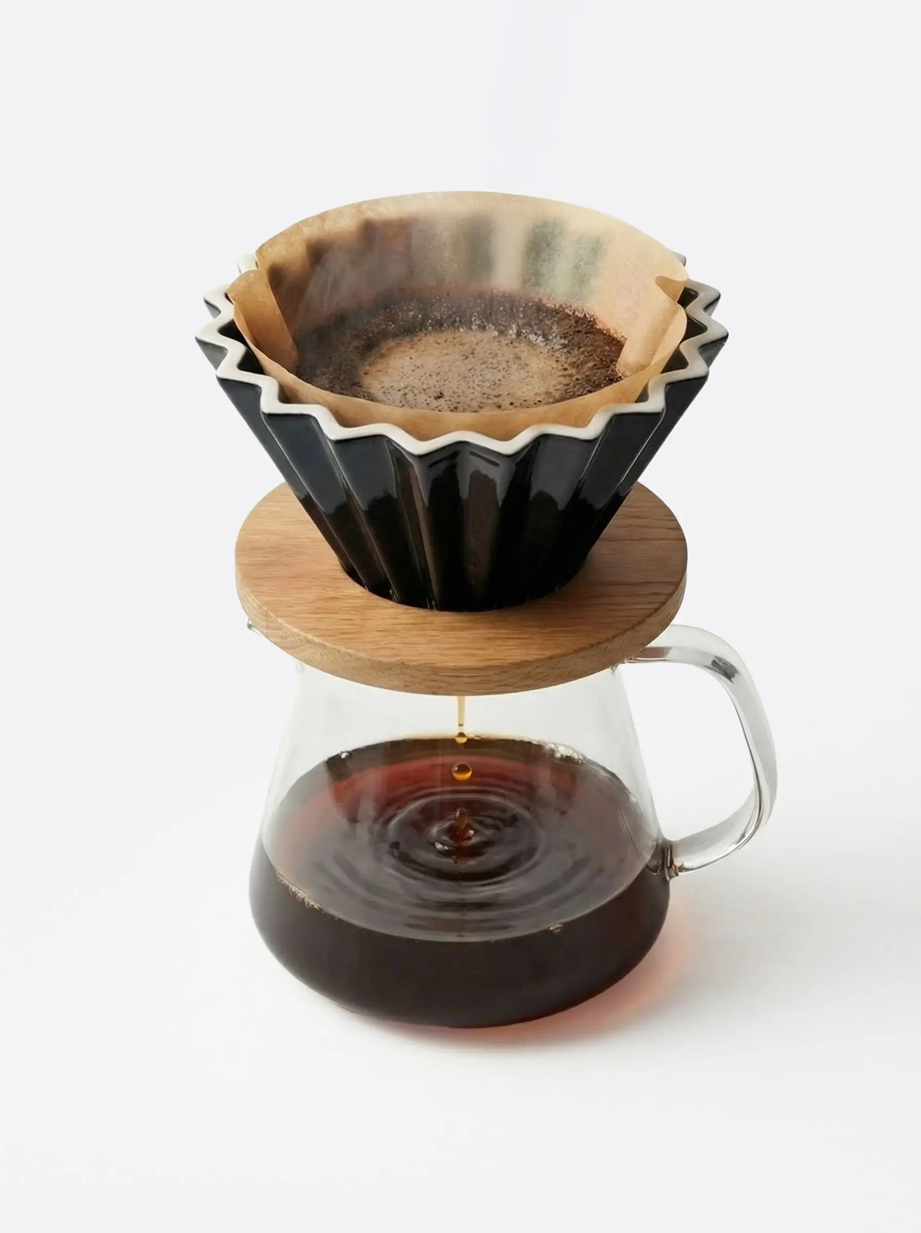 Воронка Agave Black Filter Cup Origami для приготовления кофе керамическая на 1-2 чашки — FC023