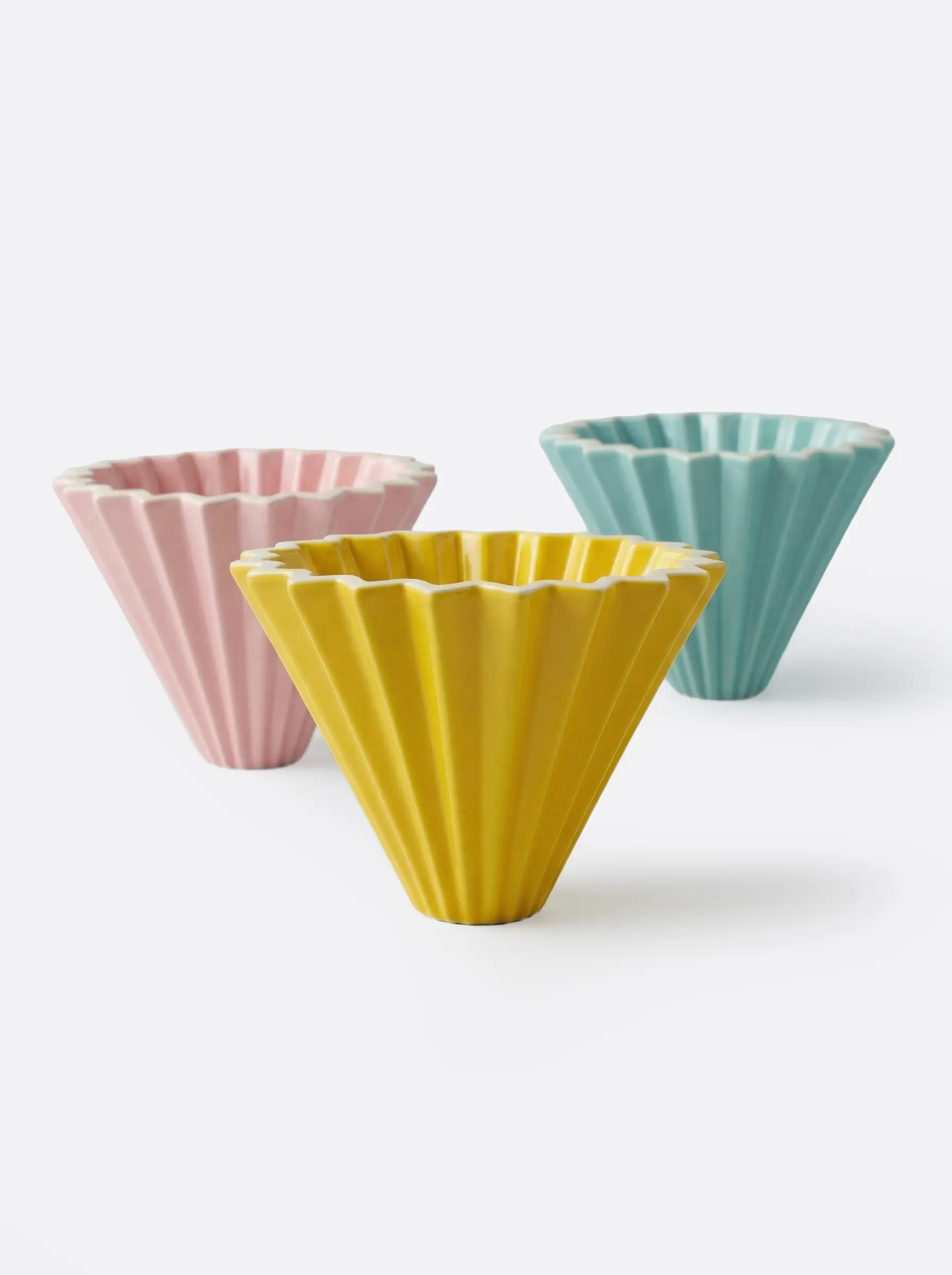 Воронка Agave Yellow Filter Cup Origami для приготовления кофе керамическая на 1-2 чашки — FC017